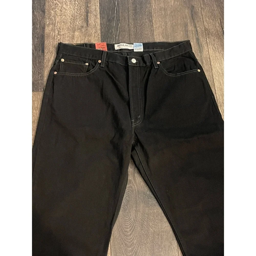 VTG Levis Jeans 505 Men's 40x30 Regular Fit Straight Leg Black Denim 2005 NEW